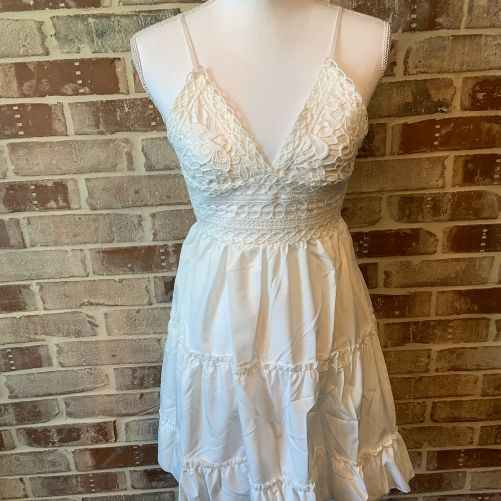 🔥 SALE!!! Crochet Tiered Dress - Picture 4 of 10